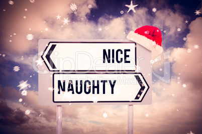 Composite image of naughty or nice