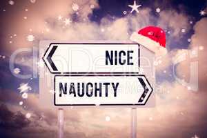 Composite image of naughty or nice
