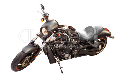 black fast and power motorcycle isolated