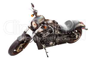 black fast and power motorcycle isolated