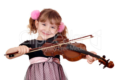 little girl play violin