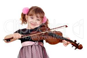 little girl play violin