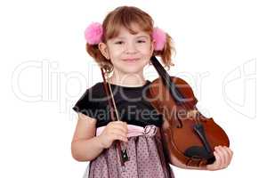 little girl posing with violin