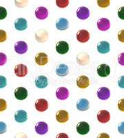 crystal ball dot pattern color white background