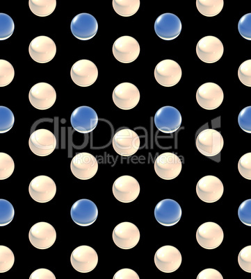 crystal ball dot pattern white blue