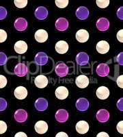 crystal ball dot pattern white color