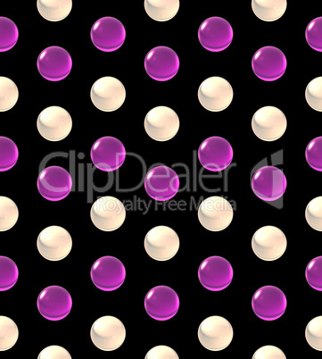 crystal ball dot pattern white pink