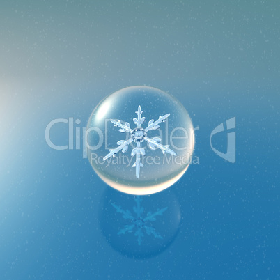 Christmas Snowflakes crystal ball