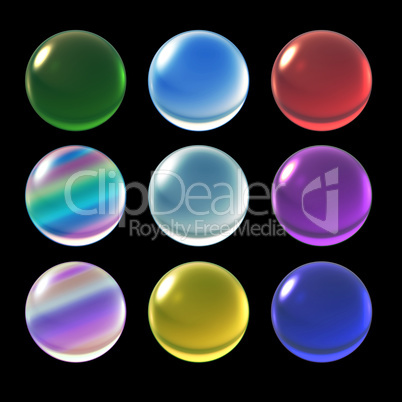 crystal ball Christmas color set