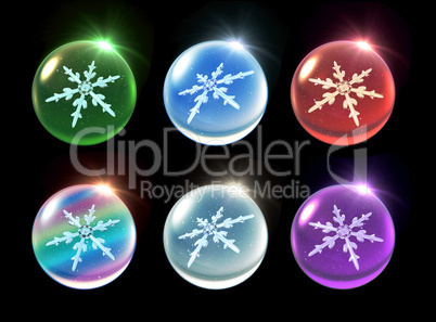 crystal ball Christmas set flare