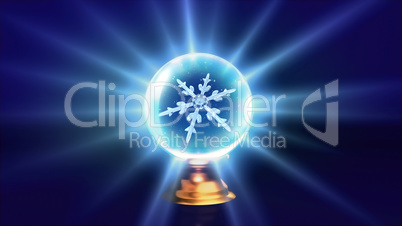 crystal ball Christmas Snowflakes blue
