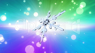 bokeh Christmas Snowflake color background