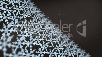 snowflakes array tracking background black white