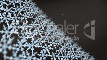 snowflakes array tracking background black white