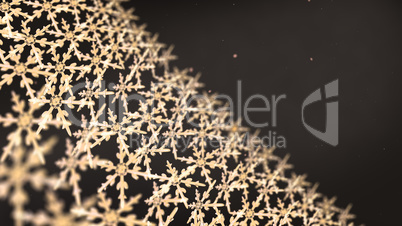 snowflakes array tracking background gold dark