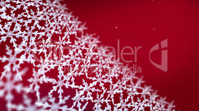 snowflakes array tracking background red
