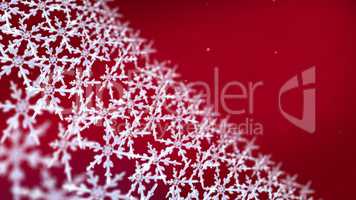 snowflakes array tracking background red