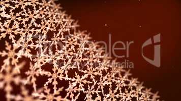 snowflakes array tracking background rose gold