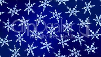 snowflakes background rotation blue