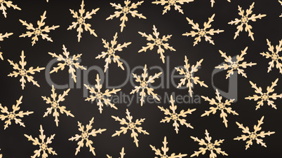 snowflakes background rotation gold dark