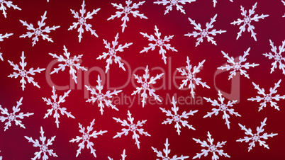 snowflakes background rotation red