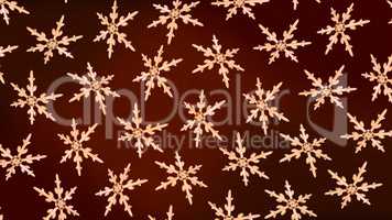 snowflakes background rotation rose gold