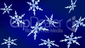 snowflakes Christmas background blue