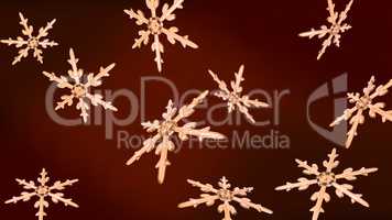 snowflakes Christmas background rose gold