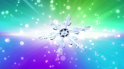 bokeh Christmas Snowflake color