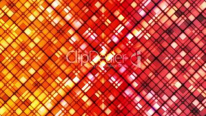 Broadcast Twinkling Cubic Diamonds, Red Orange, Abstract, Loopable, HD