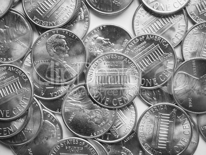 Black and white Dollar coins background