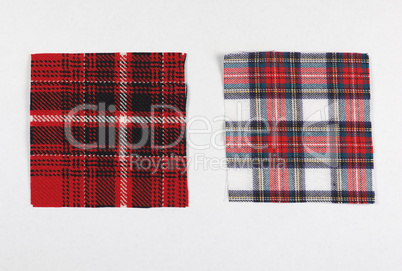 Tartan fabric sample