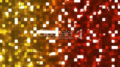 Broadcast Twinkling Firey Light Squares, Red Yellow, Abstract, Loopable, HD