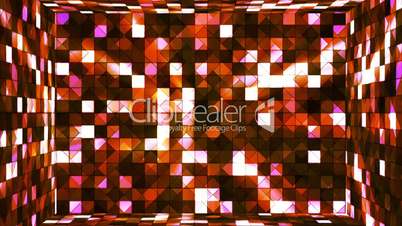 Broadcast Twinkling Hi-Tech Squares Room, Red Orange, Abstract, Loopable, HD