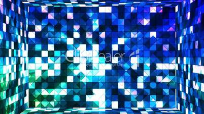 Broadcast Twinkling Hi-Tech Squares Room, Blue Green, Abstract, Loopable, HD