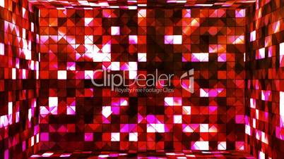 Broadcast Twinkling Hi-Tech Squares Room, Red Magenta, Abstract, Loopable, HD