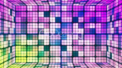 Broadcast Twinkling Hi-Tech Cubes Room, Multi Color, Abstract, Loopable, HD