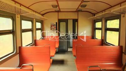 inside of carriage of electric train