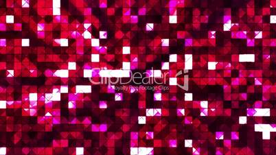 Broadcast Twinkling Hi-Tech Squares, Magenta Red, Abstract, Loopable, HD