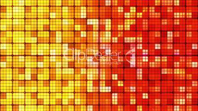 Broadcast Twinkling Hi-Tech Cubes, Red Yellow, Abstract, Loopable, HD
