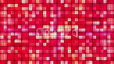 Broadcast Twinkling Hi-Tech Cubes, Red Magenta, Abstract, Loopable, HD