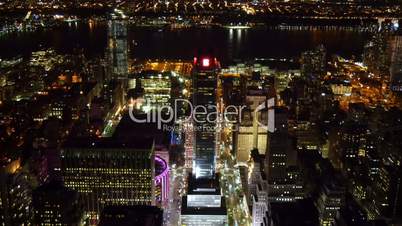 New York City at night high angle