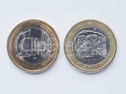 Greek 1 Euro coin