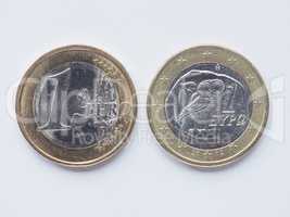 Greek 1 Euro coin
