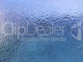 frosted water drops on glass