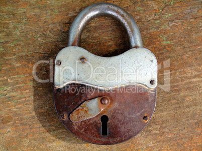 old rusty padlock