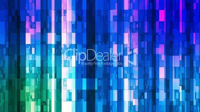 Broadcast Twinkling Vertical Hi-Tech Bars, Green Blue, Abstract, Loopable, HD