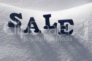 Blue Word Sale On Snow