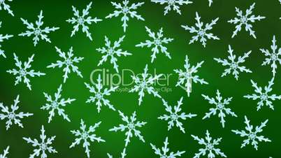 snowflakes background rotation green hd
