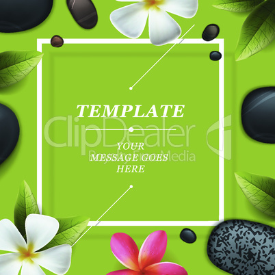 Health and beauty template, concept for spa salon, vector illustration.